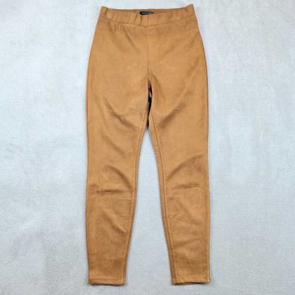 Sanctuary Camel Brown Faux Suede Pull On Leggings Boho Chic Medium Equestrian — photo 2